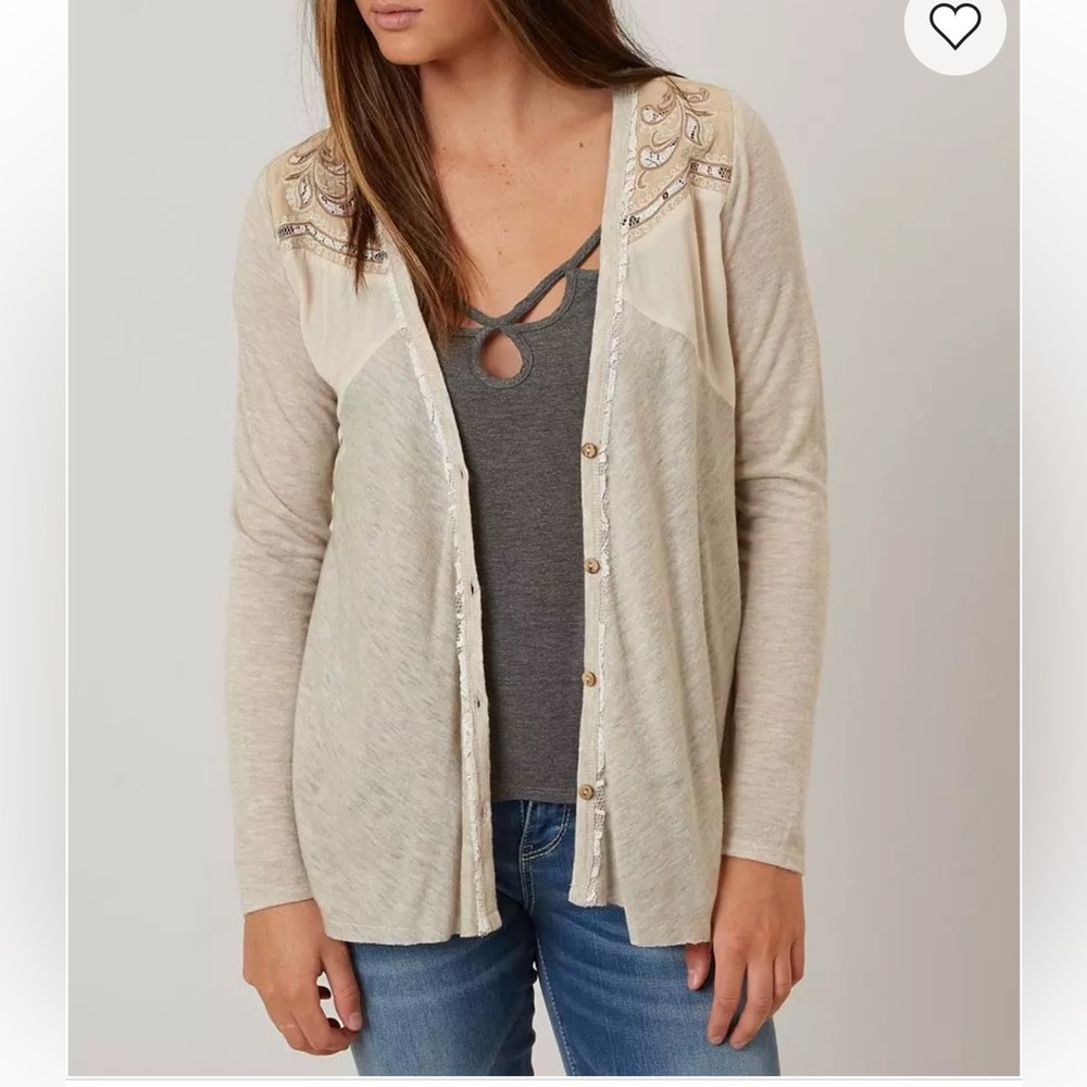 MISS ME button down Cardigan size Large